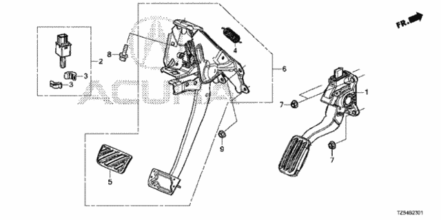 Pedal (2) for 2017 Acura MDX #0