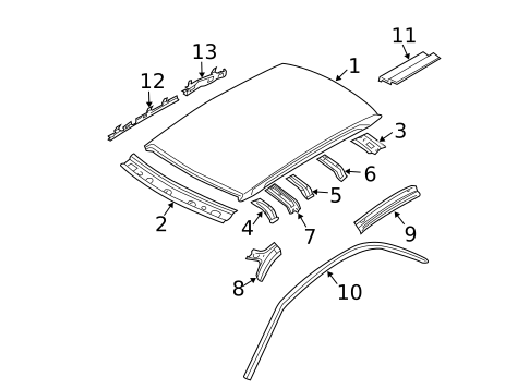 Roof & Components for 2002 Nissan Sentra #1