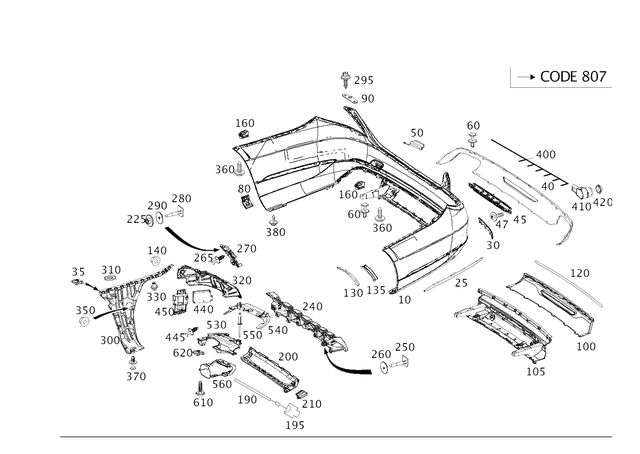 2228853421 - : Trim Bar for Mercedes-Benz Image