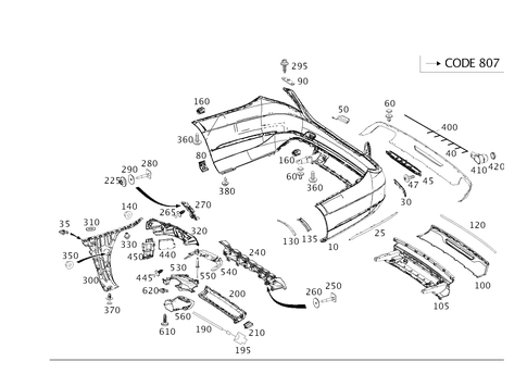 Rear Bumper for 2008 Mercedes-Benz S65 AMG #0