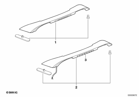 Exterior Trim Components for 1992 BMW 850Ci #11