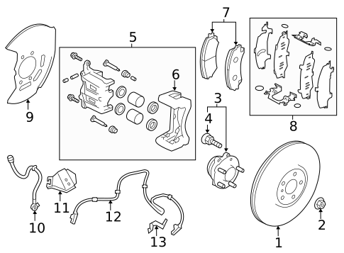 Front Brakes for 2020 INFINITI Q60 #0