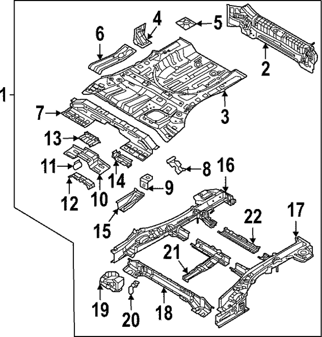 65511DW000 - : Floor Pan for Kia Image
