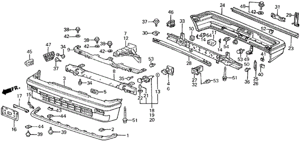 Bumper ('86-'87) for 1987 Honda Civic #0