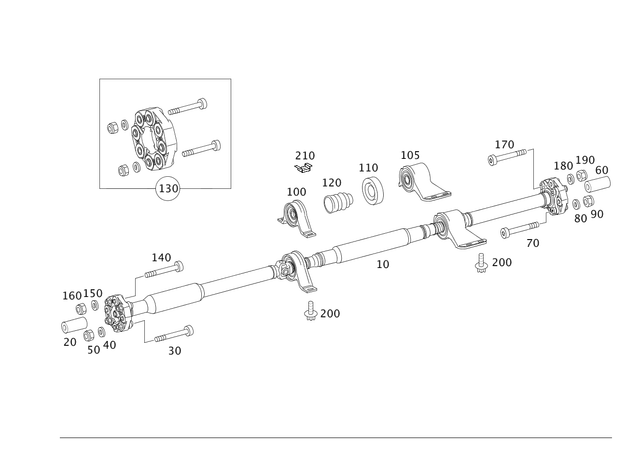 11990130464 - Propeller Shaft: Cap Screw W Hexal. Socket for Mercedes-Benz Image image