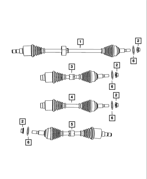 Front Axle Drive Shafts for 2012 Chrysler 200 #0