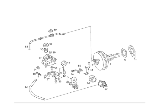 Brake Booster for 1992 Mercedes-Benz 400E #0
