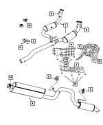 52125352AC - Exhaust: Exhaust Pipe And Converter for Mopar Image