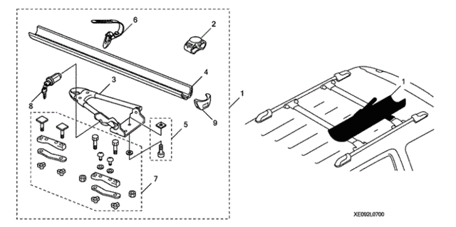 Bike Attachment - Roof Mount for 2014 Acura MDX #0