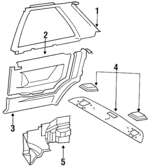 624711617001 - Body: Quarter Trim for Toyota: Tercel Image