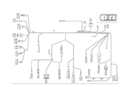 Roof Mounted Cable Harness for 2002 Mercedes-Benz ML55 AMG #0