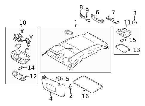 Interior Trim - Roof for 2008 Subaru Impreza #0