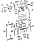 68118827AA - Body Sheet Metal Except Doors: Roof Rail Reinforcement for Mopar Image
