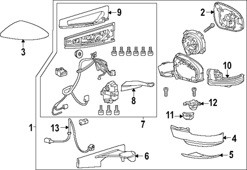 Outside Mirrors for 2025 Toyota Prius #0