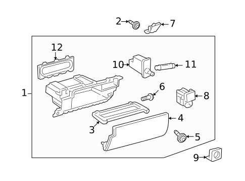 Glove Box for 2011 Toyota Land Cruiser #0