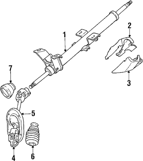 Shroud, Switches & Levers for 1990 Dodge Colt #0