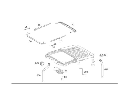 Sliding/Lifting Roof Frame for 2012 Mercedes-Benz S350 #0