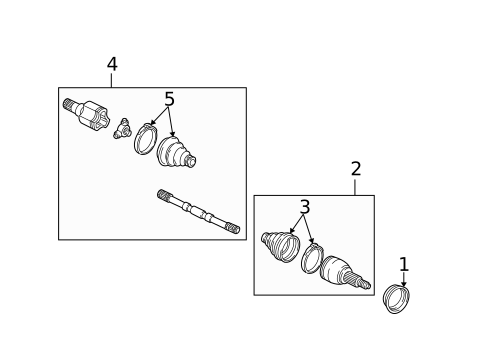 Drive Axles for 2003 Ford Taurus #0