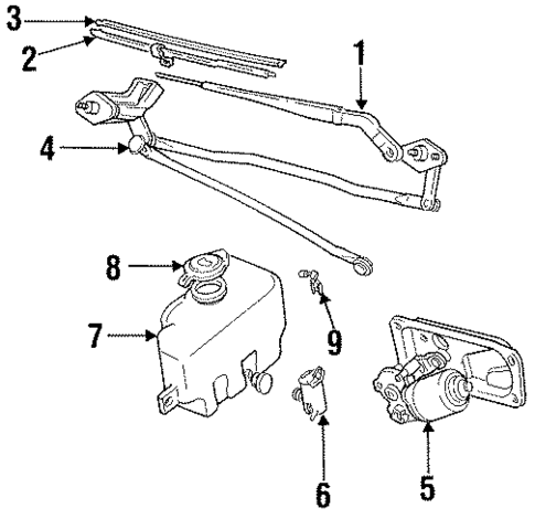 Wiper & Washer Components for 1998 Chevrolet Tracker #0