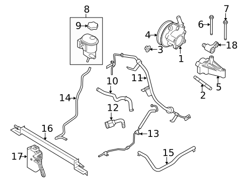 Pump & Hoses for 2009 Ford Taurus #0