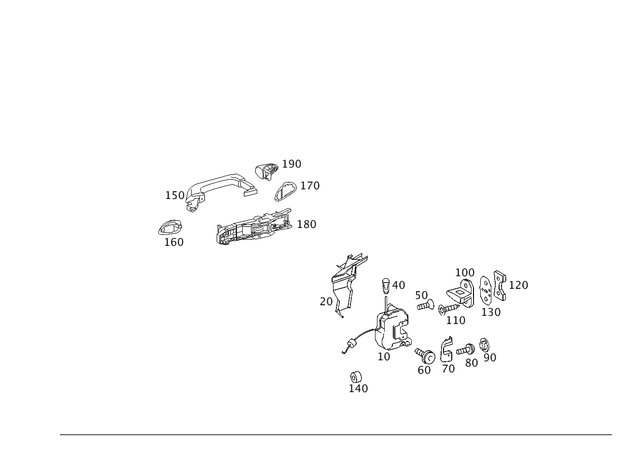 2037200235 - Front Doors: Door Lock for Mercedes-Benz: C230, C240, C280, C32 AMG, C320, C350, C55 AMG Image image