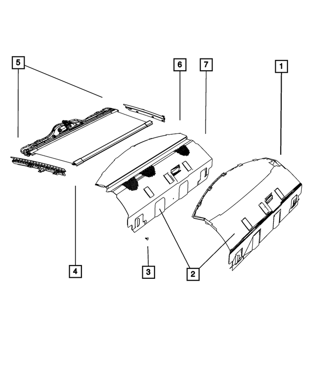 « 1LM49HL1AL – Interior Trim : Tablette Arrière Panneau, Avant pour Mopar Image »