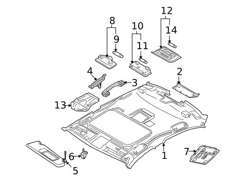 Interior Trim - Roof for 2009 BMW M3 #0