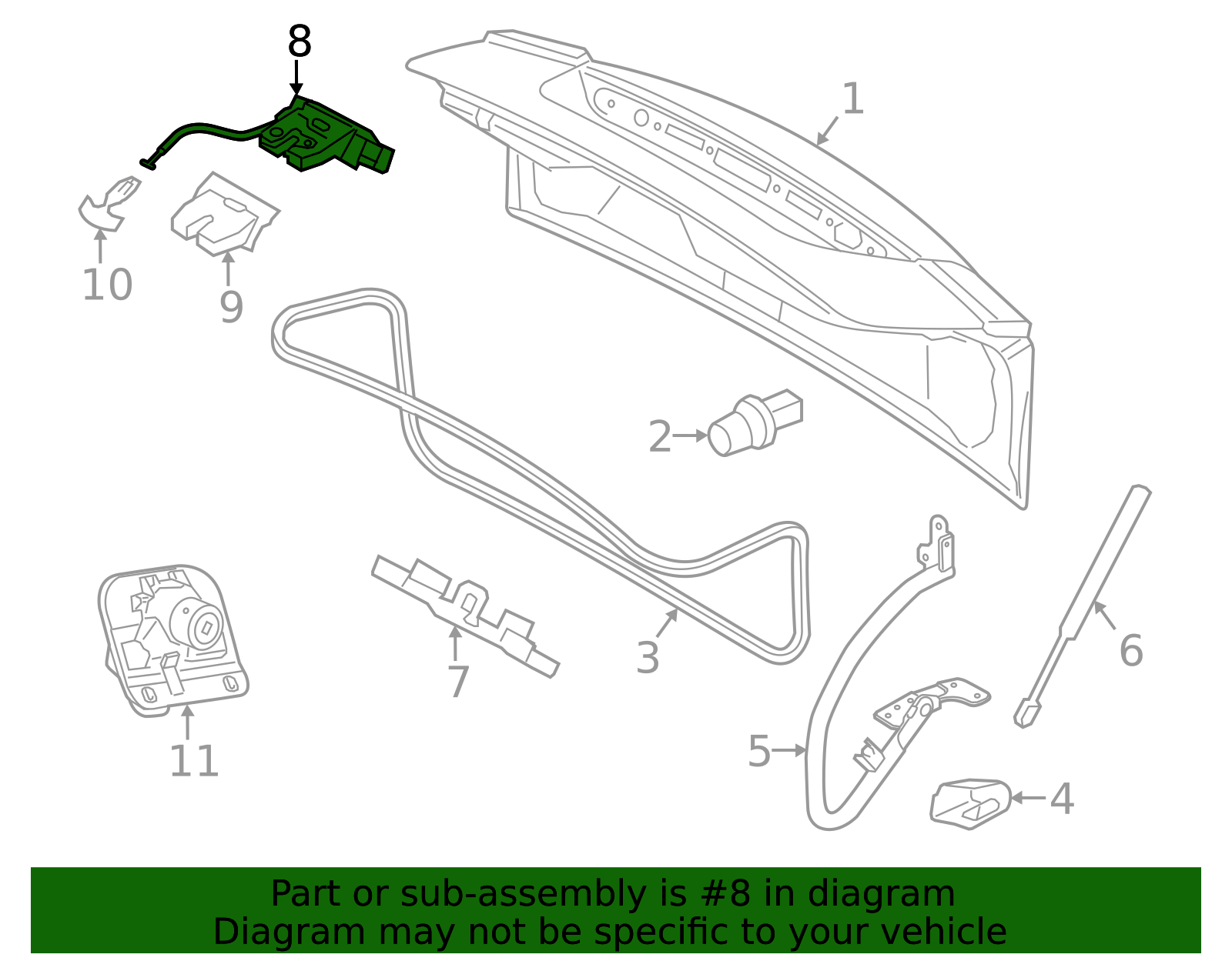 2005-2018 Volvo Trunk Lock Actuator Motor 31440240 | Genuine Volvo ...