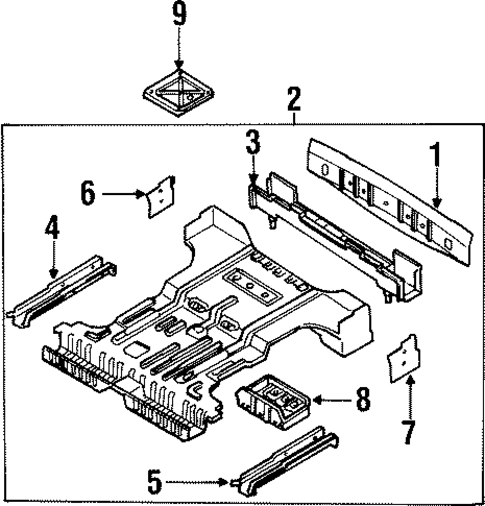 Rear Body & Floor for 2002 Kia Sportage #1