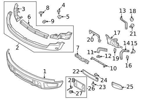 Bumper & Components - Front for 2012 Ford F-150 #0