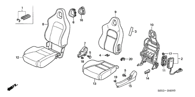 Front Seat (L.) for 2003 Honda Civic #0