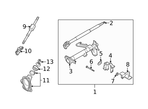 Steering Column Assembly for 2003 Nissan 350Z #0