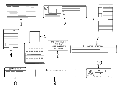 Labels for 2019 INFINITI Q60 #0