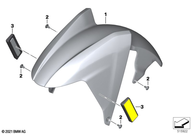 18518531936 - Frame and Mounting Parts: Body Screw without Shoulder - M5X12-A2-70 for BMW-Motorrad Image image