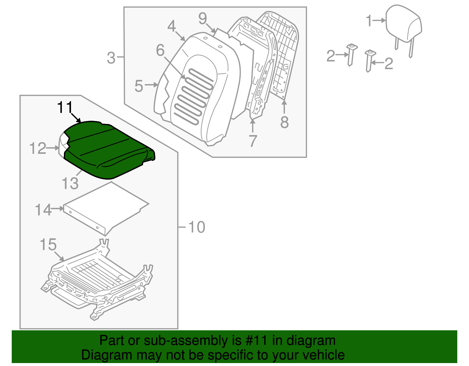 Hyundai - 88260-2H100-AAN - Seat Cover - 2007 Hyundai Elantra | OEM ...