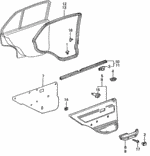 76885SA8003 - : Weatherstrip, L Rear Door for Honda Image
