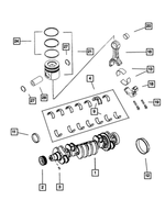 68054213AA - Engine 5.9L Six Cylinder (Diesel): Crankshaft for Dodge: Ram 2500, Ram 3500 Image