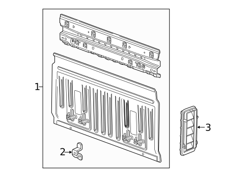 Back Panel for 2015 GMC Canyon #1