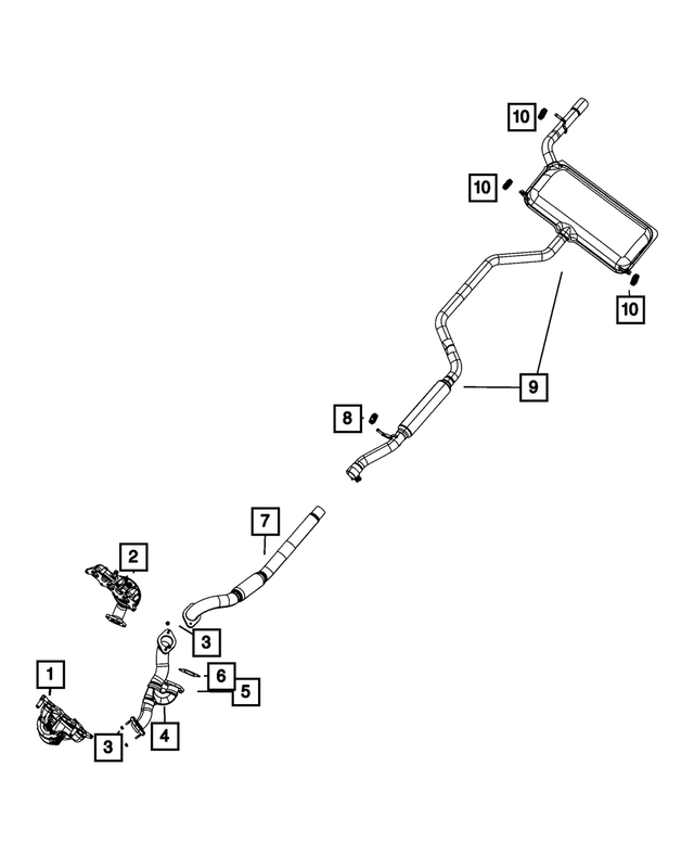 4892148AE - Exhaust: Exhaust And Catalytic Converter Manifold for Mopar Image