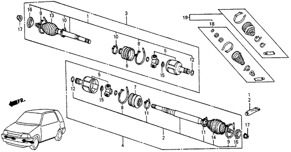 Driveshaft for 1984 Honda Wagovan #0