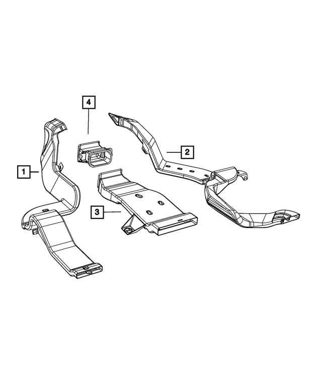 55056920AB - Air Conditioners and Heaters: Duct, Right for Mopar Image