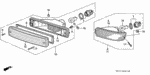 33300SK7A01 - Electrical/Exhaust/Heater/Fuel: LIGHT ASSY., R. FR. TURN SIGNAL for Acura Image