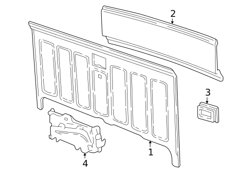 Back Panel for 2003 Chevrolet S10 #0