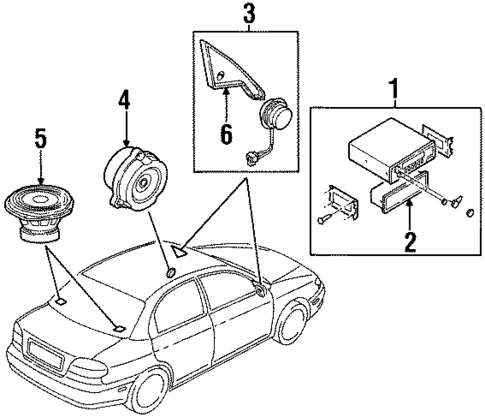 Sound System for 2001 Kia Sephia #0