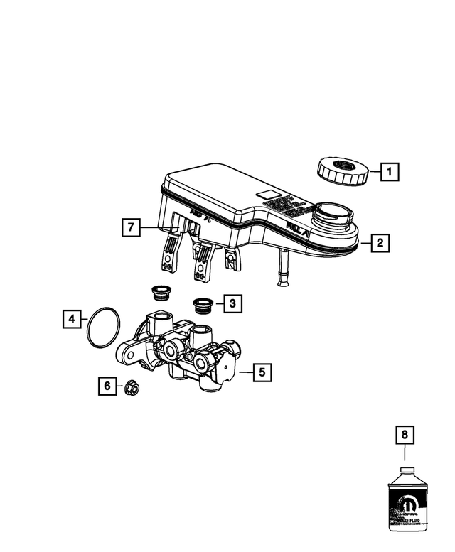 « 5191826AA – Brakes : Maître-cylindre/servofrein Joint, Montage pour Mopar Image »