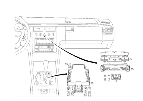 Switch in Instrument Panel and Center Console for 1998 Mercedes-Benz E430 #2