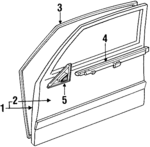 12503668 - Body: Door Shell for Buick: Skylark | Oldsmobile: Calais, Cutlass Calais Image