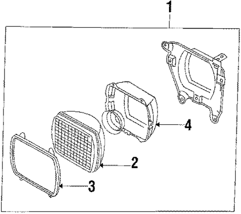 Headlamp Components for 1985 Nissan Sentra #1