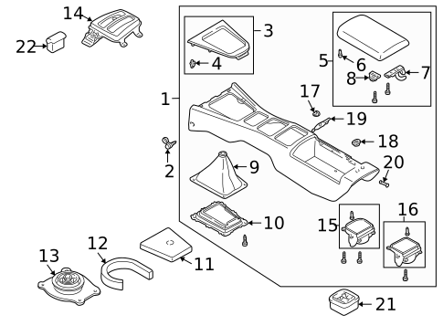 Center Console for 2001 Mazda Miata #0