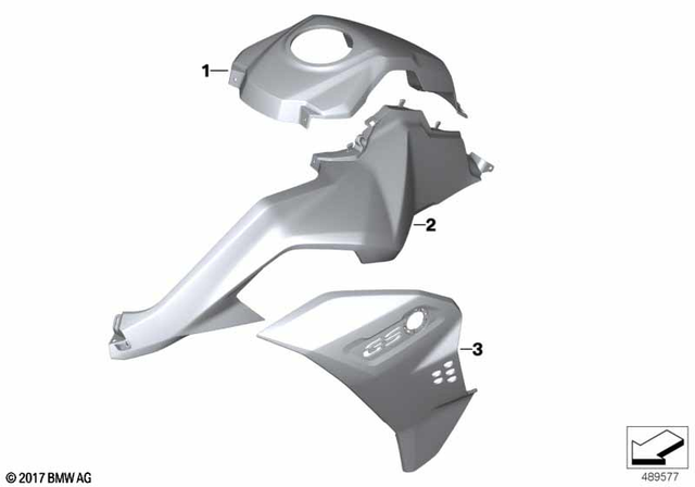 46631542606 - Body Equipment: Tank Cover, Center - Blackstorm met for BMW-Motorrad Image